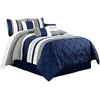 Amazon Com Hgs 7 Pc Riya Diamond Meander Greek Key Pleated Stripe