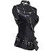 MASS21 Women's Brocade Steampunk Overbust Corset with Jacket and G-String