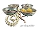 Galrose Appetizer Dishes on Stand – 4 Condiment Bowl Set Galvanized Iron with Rose Gold Accents each Party Serving Bowl Holds 1 Cup. Chip and Dip Serving Set for Snacks. Gift for Her Iron Anniversary