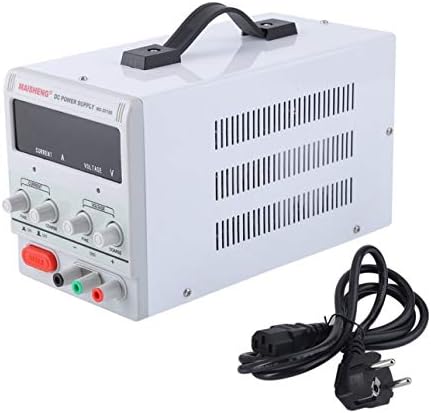 Hengduolailin 5A 0-30V Adjustable DC Supply Precision Variable Digital With Clip For Test Repair Centers School Lab EU Plug