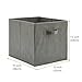 EZOWare Set of 4 Folding Fabric Basket Bin, 13x15x13 inch Collapsible Organizer Storage Cube with Handles for Home, Bedroom, Nursery, Office, Kids Playroom - Gray