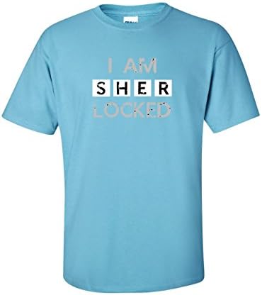 Infinity Men's I am Sherlocked Novelty Short Sleeve T-Shirt - X-Large - Sky
