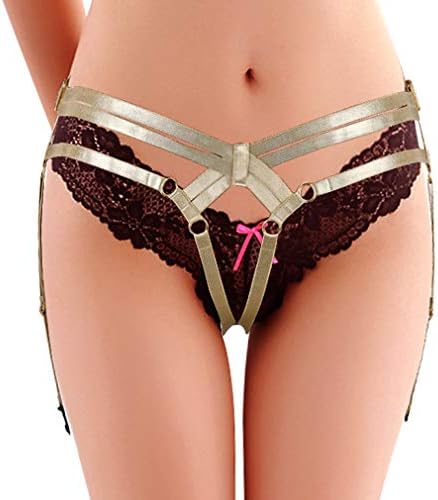 BodyHss Harness Garter Womens High-Waisted Belts Set Mesh Lingerie