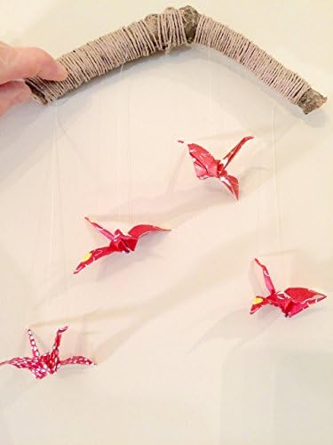 Origami Paper Lucky Cranes on a Branch
