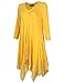 AMZ PLUS Womens Plus Size Irregular Hem Short Sleeve Loose Shirt Dress Top