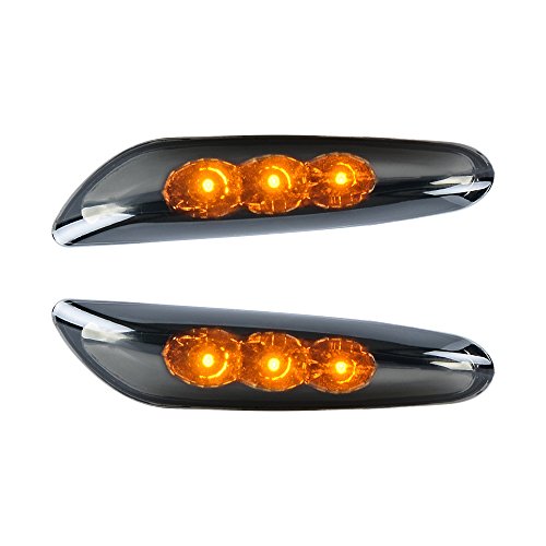 image for Anzio 2pcs Amber LED Turn Signals Side Marker Light for BMW X3 E83 E82