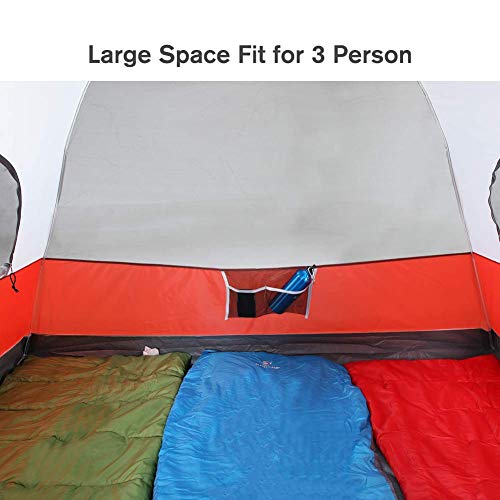 ALPHA CAMP 3/4 Person Camping Dome Tent with Carry Bag, Lightweight