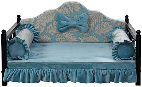 SPTHY Pet Iron Bed Princess Bed, Removable and Safe Environmentally Friendly Easy To Clean and Durable Dog Bed for Golden Retriever and Large Dog