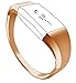 Metal Accessory Bands for Fitbit Charge 2, Classy Jewelry Bangle Watch Bracelet Strap Band for Fitbit Charge 2 /Fitbit Charge 2 Band / Charge 2 Bands,Silver, Rose Gold