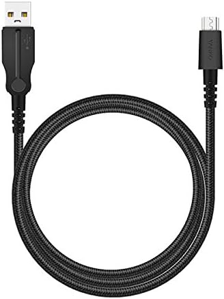 Vanko HARTech Military-Grade Micro-USB Nylon Charge and Sync Cable, Reinforced with Aramid Fiber, for Android Smartphones, Samsung, Huawei, Xiaomi, LG, HTC, Sony, Kindle, 10ft, Black