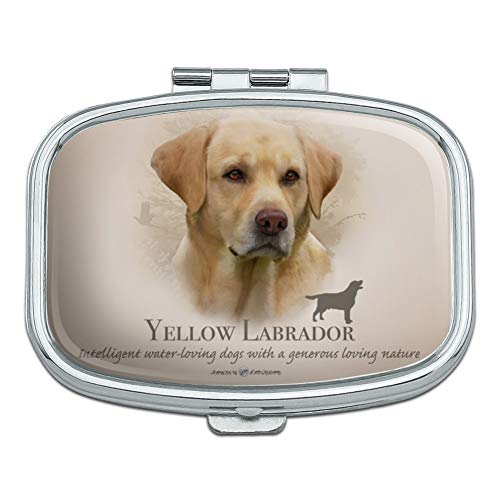 Yellow Labrador Retriever Dog Breed Rectangle Pill Case Trinket Gift Box