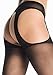Leg Avenue Women's Sheer Garter Belt Panty Hose, Black (One Size)