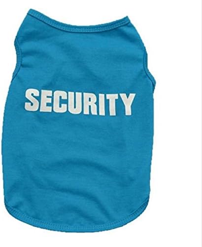 A2Pets Security Dog Pet Clothes Soft Cotton Puppy Summer For Small Tiny Dog Vest Wear (S, Blue)