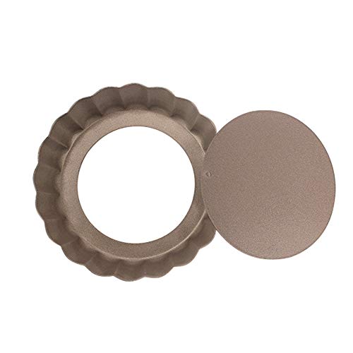 AQIMY 4 Inch Quiche Pans Non Stick Removable Bottom Mini Tart Pans (Set of 6) - Thumbnail 2
