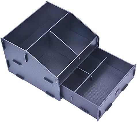 Cosmetic Organizer Case Desk Supplies Storage, DIY Assembling Jewelry Storage Case Box Makeup Organizer with Drawers (Black)