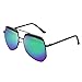 LianSan Designer Oversized Double Bridge Unisex Men Women Large Metal Driver Polarized Sunglasses 808 (black frame green lenses)
