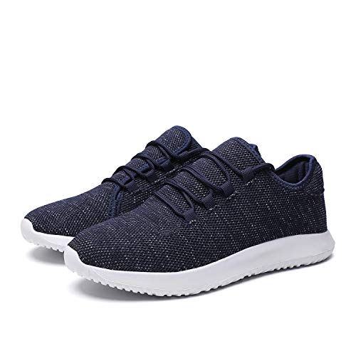Srenket Mens Casual Athletic Sneakers Mesh Running Shoes Lightweight Tennis Footwear for Men Walking Trail Workout Blue42 - Thumbnail 3