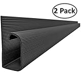 J Channel Cable Raceway - Black - 48" Length - 2 Pack