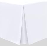 Linen Home White Box Pleated Base Valance Sheet Double 135x190 + 40cm