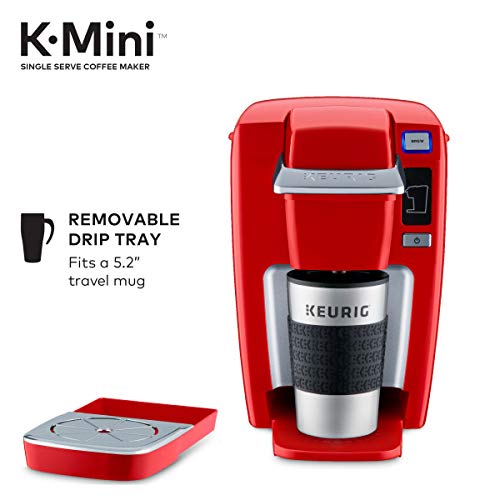 Keurig K15 Coffee Maker, Single Serve KCup Pod Coffee Brewer, 6 to 10 Oz. Brew Sizes, Chili Red