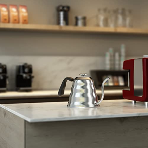 ZOMFLO Gooseneck Kettle Whistle With Thermometer For Coffee and Tea