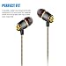 Stoon Headphones, X2M Running Earphones Magnetic in Ear Headphones with Microphone & Volume Control Noise Cancelling Headset with Bass 3.5mm Jack for Computer, iPhone 6S, MP3 Player, iPad Pro(Gold)