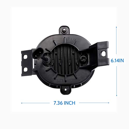 Z-OFFROAD 2pcs 63W LED Fog Lights Lamps Replacement for 2002-2008 Dodge Ram 1500 2003-2009 Ram 2500 3500 2004-2006 Durango Truck, Driver and Passenger Side - Black
