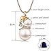 Cafurty Cute Snowman Pendant Long Necklace For Women Pearl Jewelry Santa Claus Christmas Gifts