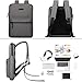 Ultra-Thin Laptop Backpack,Cartinoe Canvas Lightweight Backpack,Water Resistant College School Computer Bag for Women Men for Travel,Business,Student Daypack Fits 13 14 15 inch Laptop & Notebook,Gray