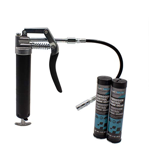 Lubrimatic 40014 Marine Lubrication Kit 3 to 3 oz. Tubes of Multi-Purpose Includes Mini Grease Gun and Hose, Boat Accessories, Corrosion Control & Repair System