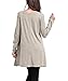 Sanifer Women's Lace Long Sleeve Tops Long Tunic Blouses Shirts for Leggings Dresses(Medium, Khaki)