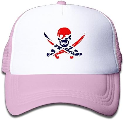 Cutue Rebel Skull Boy's Mesh Cap Hat Pink