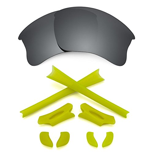 Revant Lenses + Rubber Kit for Oakley Flak Jacket XLJ - Black Chrome
