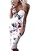 Dellytop Women's Strappy Floral Midi Bodycon Club Pencil Dress