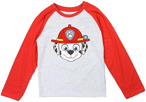 Paw Patrol Toddler Little Boys Marshall Face Long Sleeve Shirt