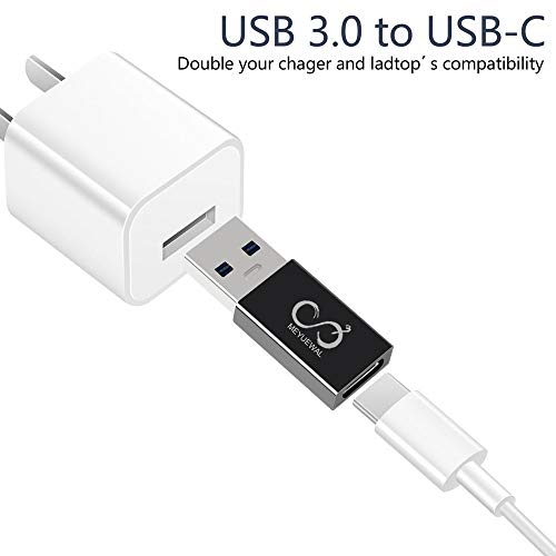 MEYUEWAL USB C to USB Adapters, Converts Type C Female to Micro USB Male Data Converter for Android Samsung Galaxy S7 S6 Edge Note 5 LG G4 Nexus 5/6 More (6Pack) (Black)