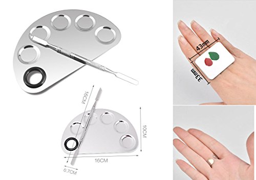 image for no!no! 2Pcs Stainless Steel Cosmetic Makeup Palette Spatula Tool for N