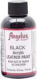Angelus Acrylic Paint 4 Oz. (Black)