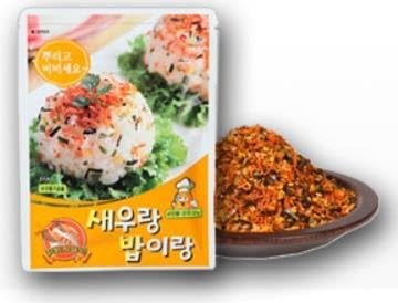 WOORICHAN Furikake Rice Seasoning 8 type (Kimchi,Vegetabl,Seafood,Shrimp,Laver...) (Shrimp 35g)