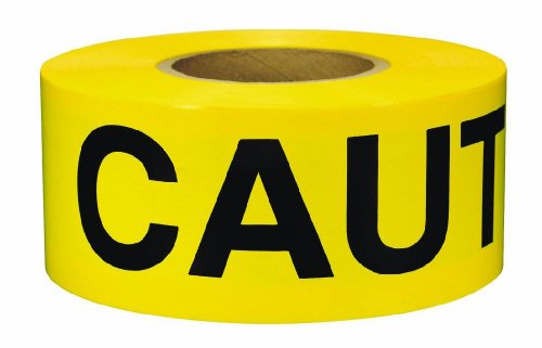 Swanson BT30CAU2 3-Inch by 300-Feet 2-MIL Barricade Tape Caution with Yellow/Black Print