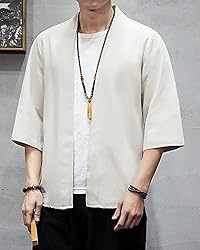 Men's Japanese Kimono Cardigan Loose Cotton Linen