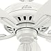 Hunter Fan Company, 53322, 52 inch Newsome Fresh White Indoor / Outdoor Ceiling Fan and Pull Chain