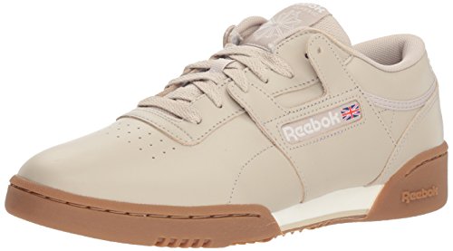 Reebok Men's Workout Clean Cross Trainer, Parchment/Chalk/Gum, 10 M US