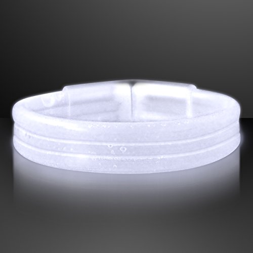 Thick White Glow Bracelet Bangles (Tube of 30)