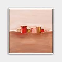 Framed Canvas Wall Art Abstract Canvas Prints Home Artwork Decoration for Living Room,Bedroom - 16x16 inches