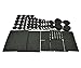 Furniture Buffers 8 Different Sizes of Felt Furniture Pads with 2 Large Rectangle Sheets, Black, Jumbo Pack (144 Count)