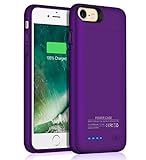 Battery Case for iPhone 7 8,JUBOTY 3000mAh Slim Portable Protective Charging Case Compatible with iPhone 7 8 Power Bank Rechargeable Battery Charger Case(Buid in Magnet)