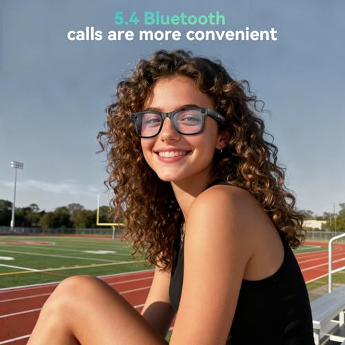 2026 Smart Glasses with Camera, 8mp Resolution Supporting 4K Video Recording, Photo/Video/Audio Recording, 410mah Battery, and Includes Ai Assistant, Ai Translation, and Bluetooth Calling.