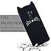 Galaxy S9 Plus Case, Miniko(TM) Fashion Cute Kawaii Funny 3D Black Meow Party Cat Kitty Whiskers Dropproof Protective Soft Rubber Case Skin for Samsung Galaxy S9 Plus 2018