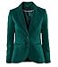 WIIPU Womens green elastic sheath blazer with split in back (J230)
